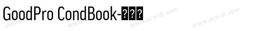GoodPro CondBook字体转换